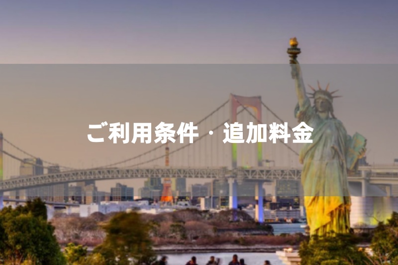 ご利用条件・追加料金